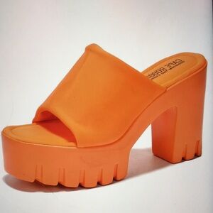 Orange Platform Heels